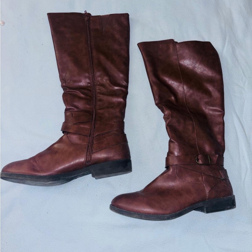 Style & Co. Rich Brown Heeled Boots